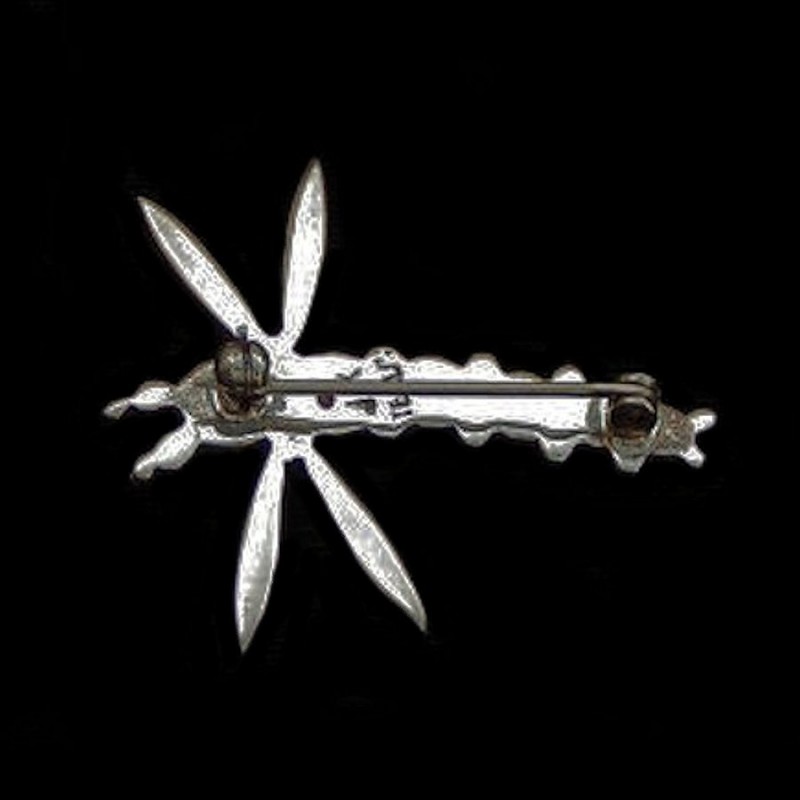 SILBER LIBELLE BROSCHE MIT STEINEN