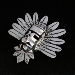 KASHINA KOPF SILBER BROSCHE