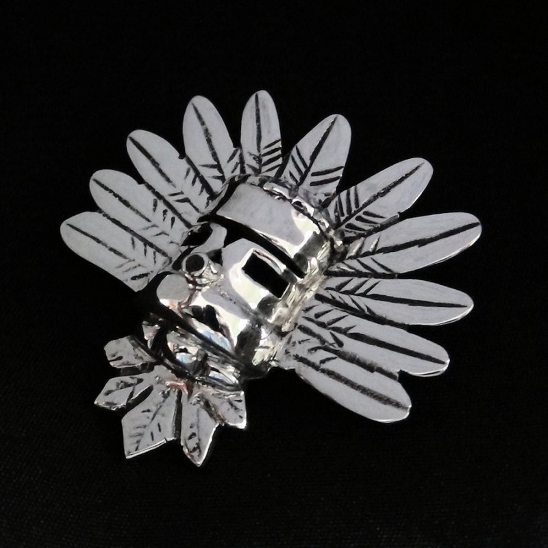 KASHINA KOPF SILBER BROSCHE