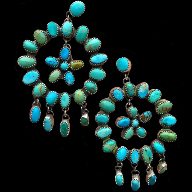 BOUCLES D'OREILLES AMERINDIENNES 