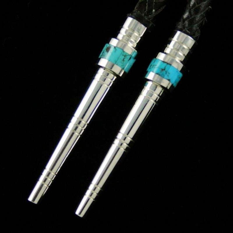 Sterlingsilber Spitzen und Sleeves für Bolo Tie mit Edelstein Farbe nach Wahl