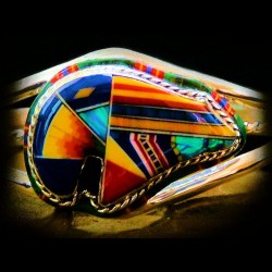 Heiliger Bär Silber Armreif Für Damen Indianische Symbole