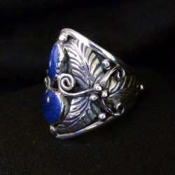 Federen & Lapis Lazuli Silber Ring