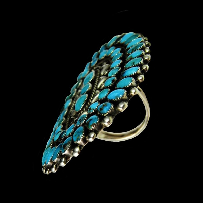 Navajo Semi Precious Stones Color Choice Sterlingsilver Ring