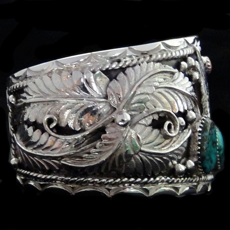 Armspange Howling Wolf Aus Sterling Silber Indianerschmuck