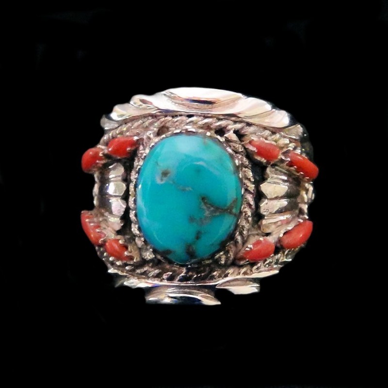 Edelstein Cabochon & Steinen Indian Navajo Ring Aus Silber 925 Farbe nach Wahl