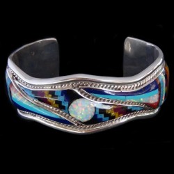 Armband Zuni Frau, Opal und Steine