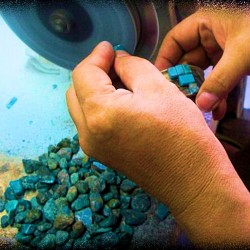 Bracelet Navajo Corn Row Turquoise en Argent 925