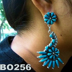 Paire de Boucles d'Oreilles Soleil Zuni Couleur au Choix