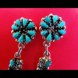 Paire de Boucles d'Oreilles Soleil Zuni Couleur au Choix